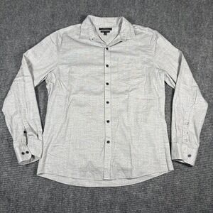 Marc Anthony Mens Luxury Slim Fit Long Sleeve Button Down Dress Shirt Size L